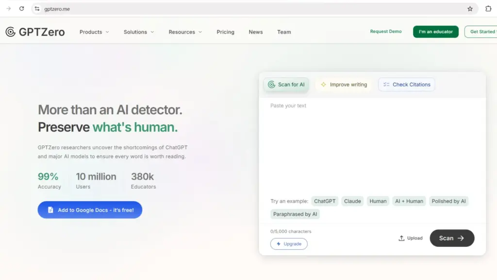 The 5 Best AI Detectors For Teachers 5 Best AI writing detector