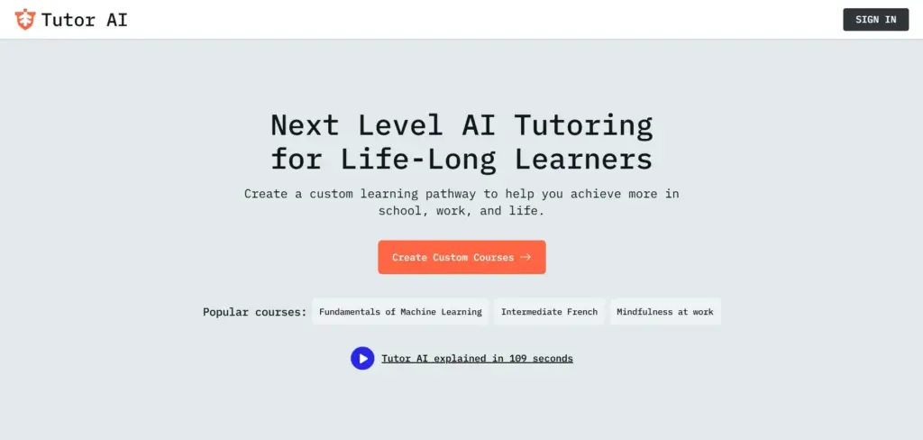 tutor ai learning tool platform