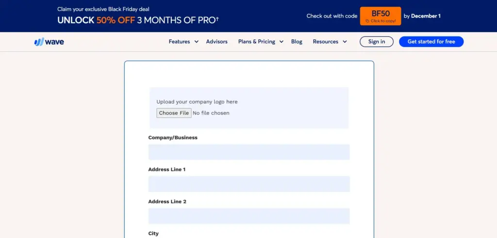 wave invoice generator